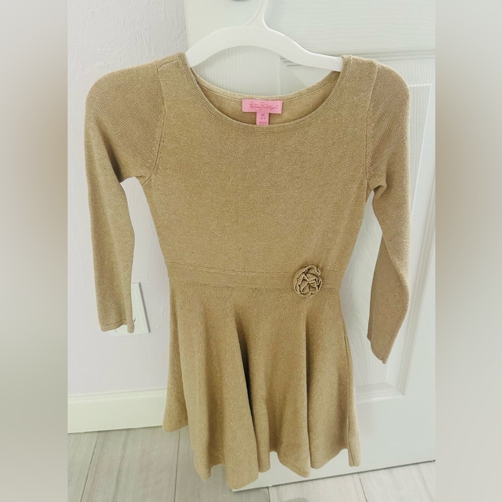 Lilly Pulitzer girls metallic sweater dress